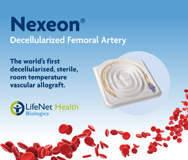 Nexeon: Intended for use as a conduit for blood flow in the peripheral vasculature. 