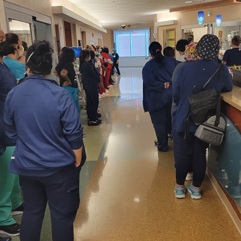 Honor walk at a Virginia Hospital
