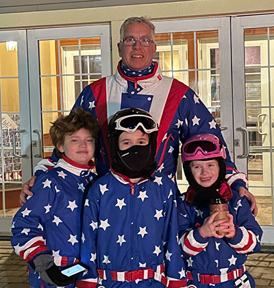 Dr. Jabush with his three children